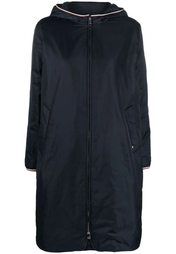 Tommy Hilfiger zip-up hooded coat - Blå