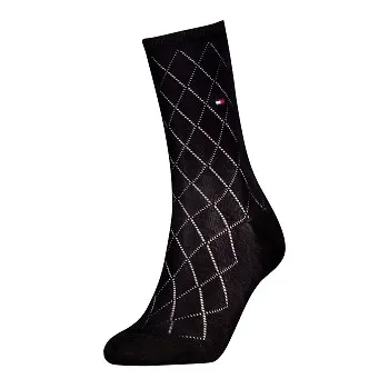 Tommy Hlfiger Women Premium Argyle Socks Strumpor Svart Strl 39/42 Dam