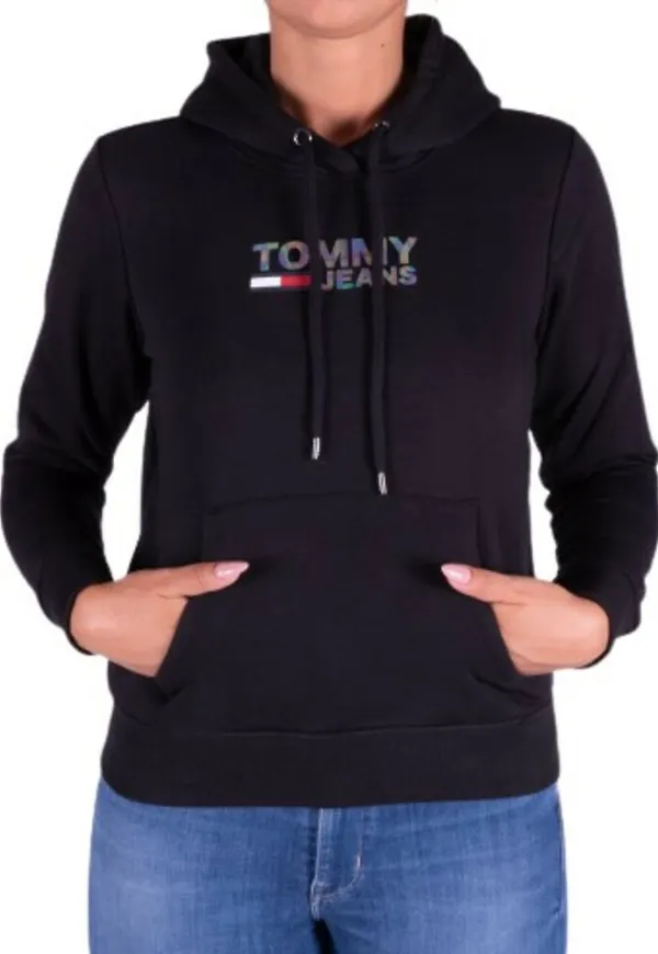 Tommy Jeans - Hoodies - Svart - Dam - Storlek: Xs,S,M