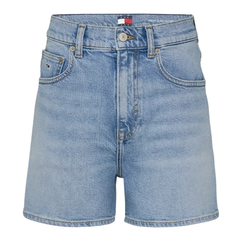 Tommy Jeans, Shorts, Dam, W25, Bomull, Blå Jeansshorts med Fickor