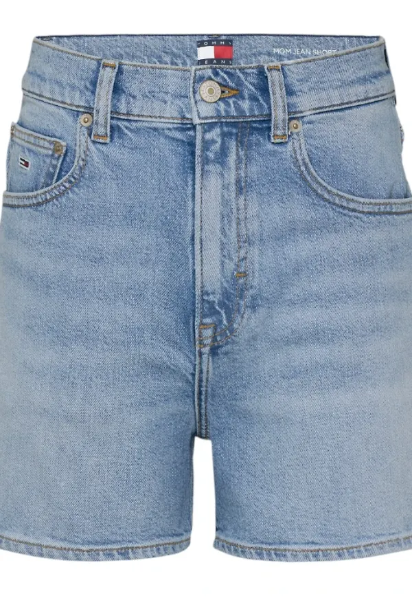 Tommy Jeans, Shorts, Dam, W25, Bomull, Blå Jeansshorts med Fickor