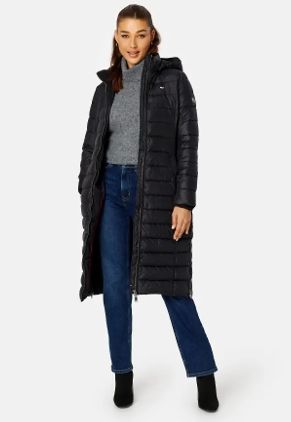 TOMMY JEANS Basic Hooded Coat BDS Black L