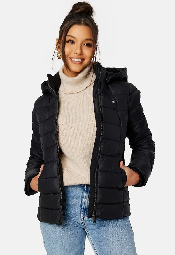TOMMY JEANS Basic Hooded Jacket BDS Black L