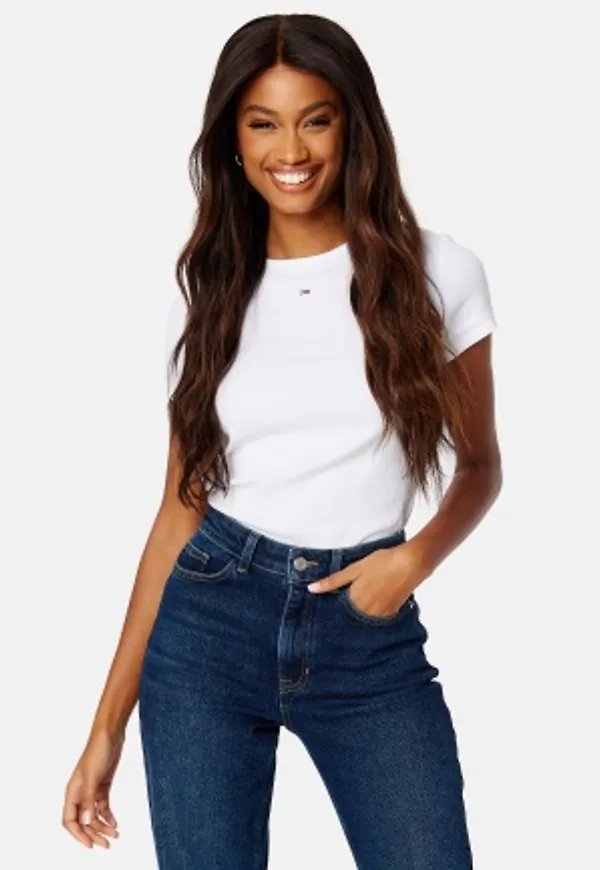 TOMMY JEANS Essential Rib SS YBR White XL