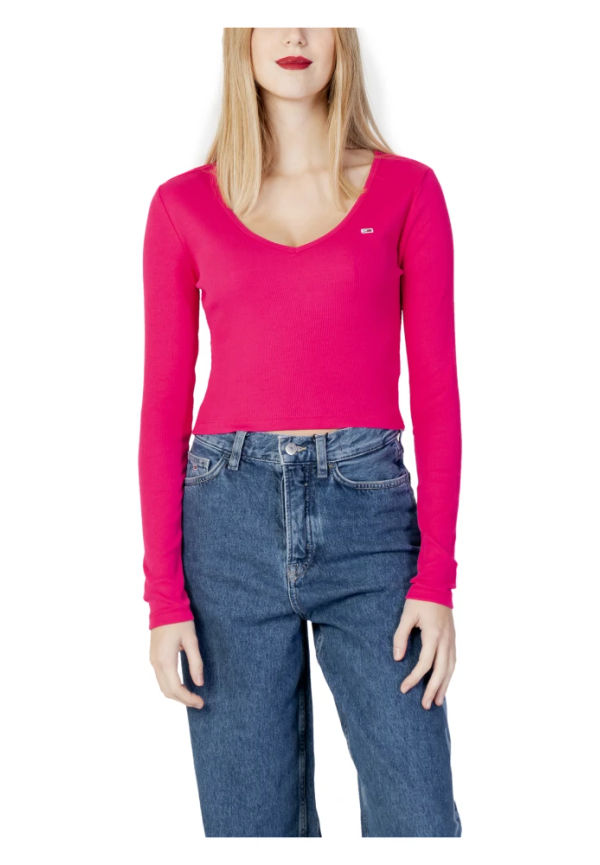 Tommy Jeans Long Sleeve Tops Rosa, Dam