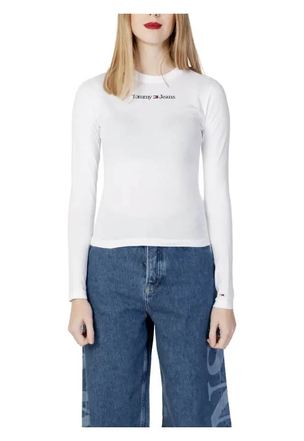 Tommy Jeans Long Sleeve Tops Vit, Dam