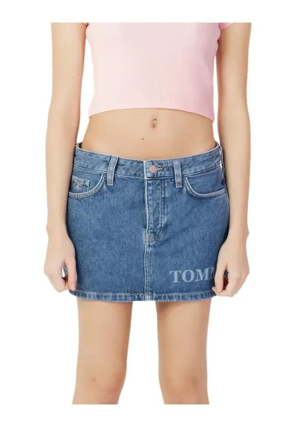 Tommy Jeans Micro Mini Skirt Blå, Dam