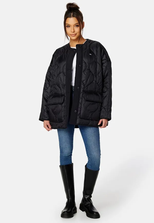 TOMMY JEANS Oversize Onion Quilt Jacket BDS Black L
