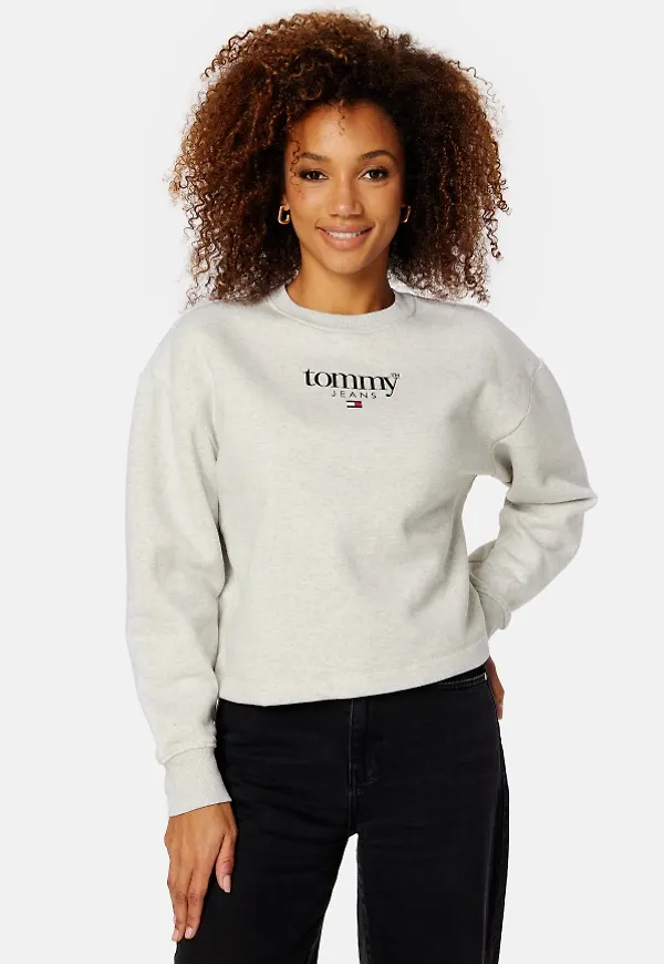 TOMMY JEANS Relaxed Essential Logo Crew PJ4 Silver Grey Htr M