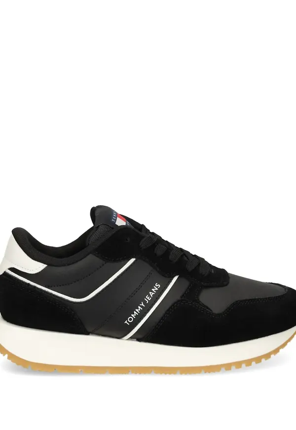 Tommy Jeans sneakers i mocka - Svart