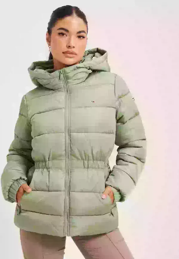 Tommy Jeans Tjw Hooded Puffer Jacket Vinterjackor Green