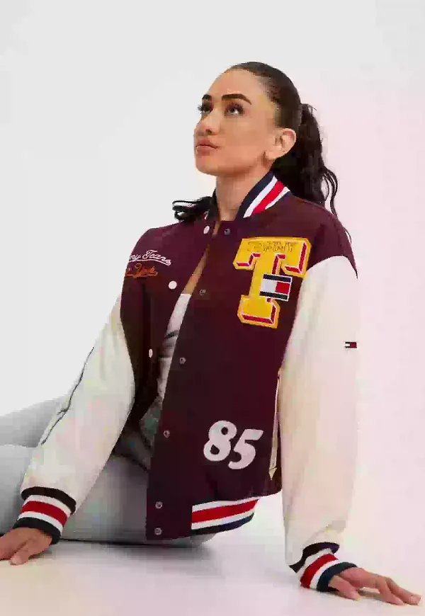 Tommy Jeans Tjw Letterman Jacket Bomberjackor Rouge