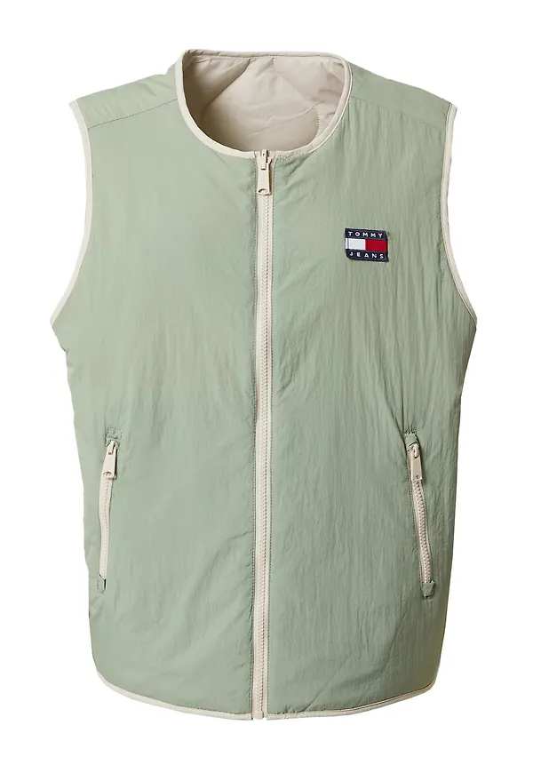 Tommy Jeans Väst beige / marinblå / pastellgrön / röd