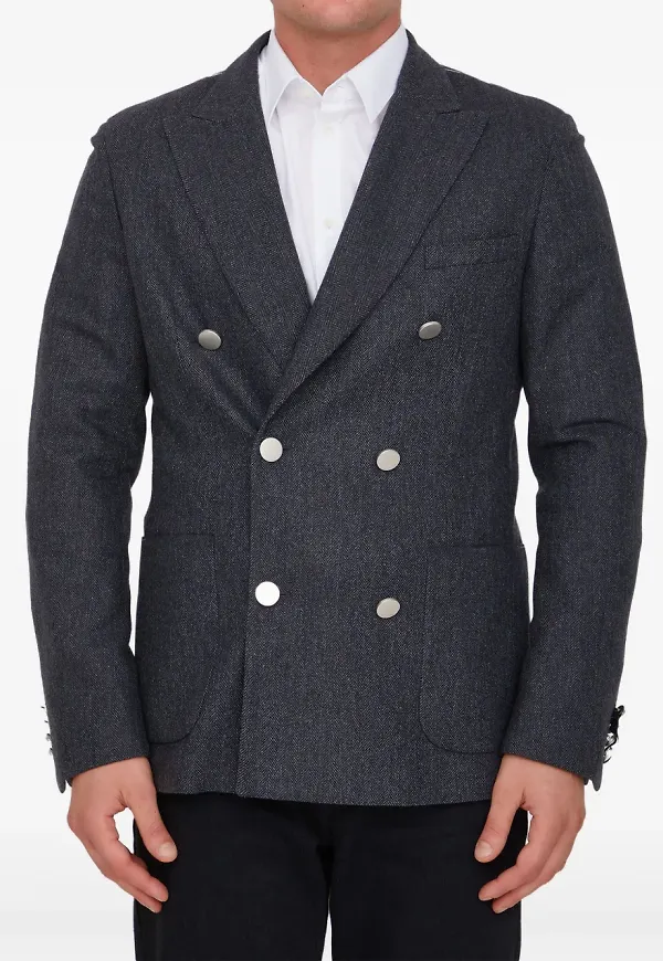 Tonello dubbelknäppt blazer - Grå