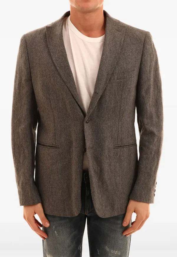 Tonello enkelknäppt blazer - Grå
