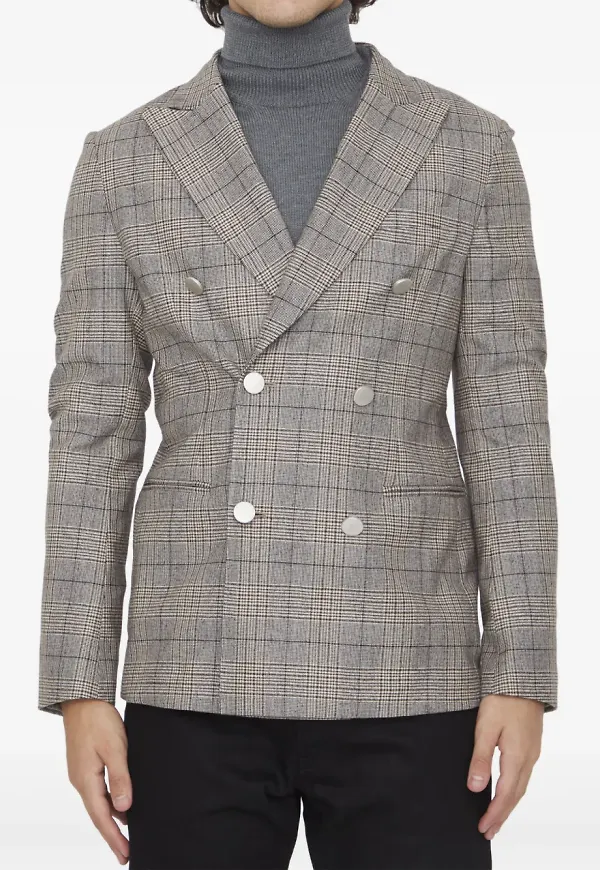Tonello rutig blazer - Neutral