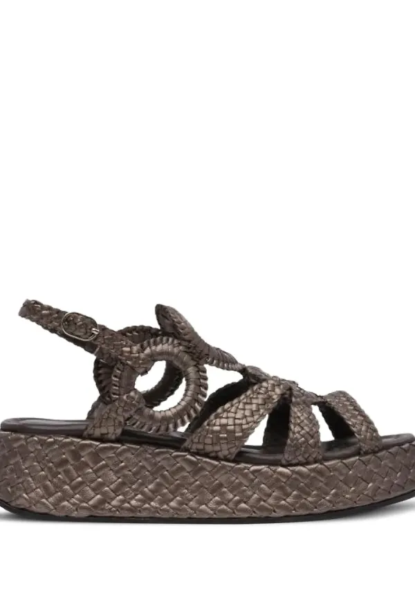 Toni Pons flätade sandaler med ringdetalj - Brun