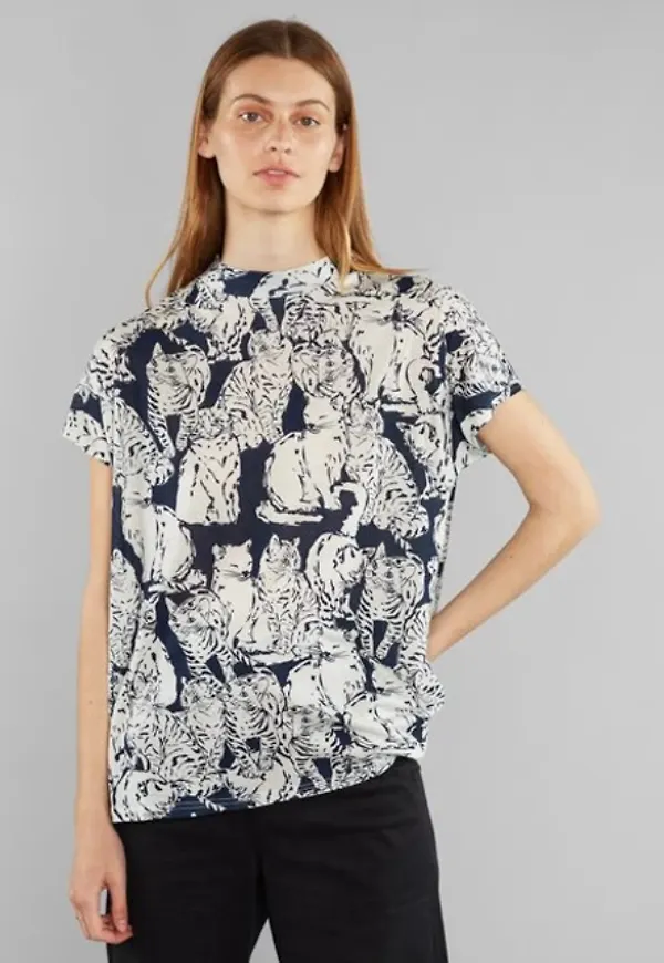Top Flor Cats Blue