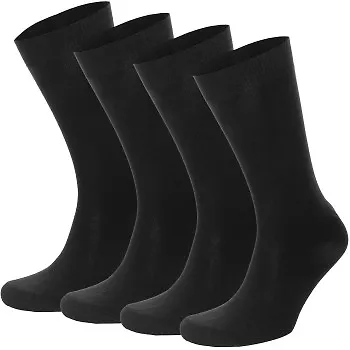 Topeco Strumpor 4P Men Socks Plain Svart Strl 41/45 Herr