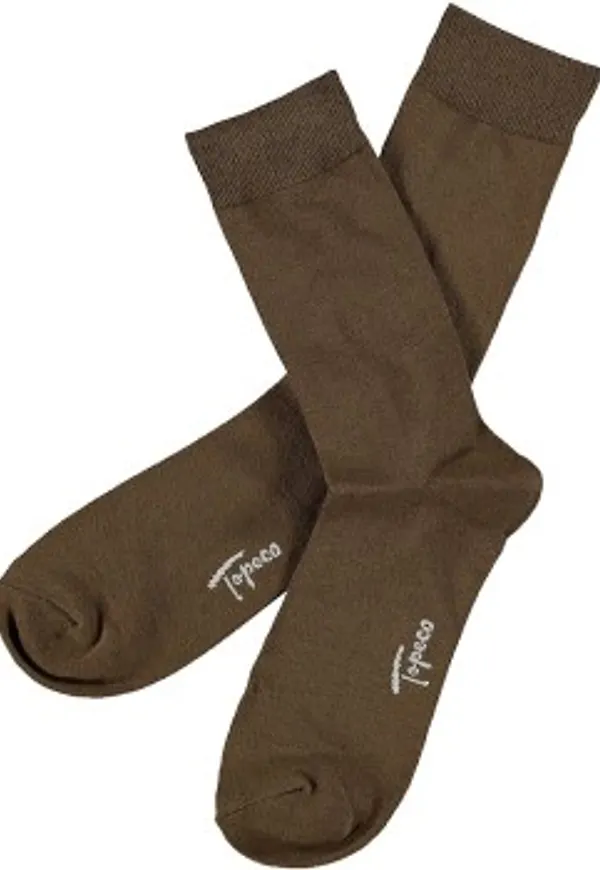 Topeco Strumpor Men Sock Solid Bamboo Brun Strl 41/45 Herr