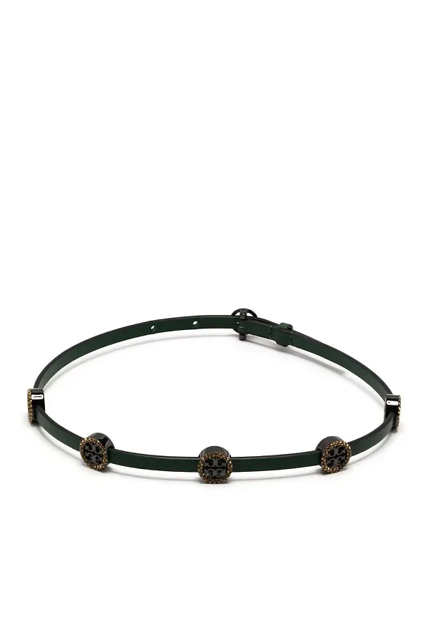 Tory Burch armband med logotypberlock - Grön