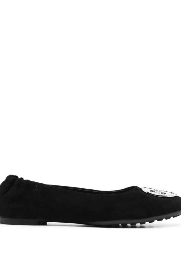 Tory Burch ballerinaskor med logotyp - Svart