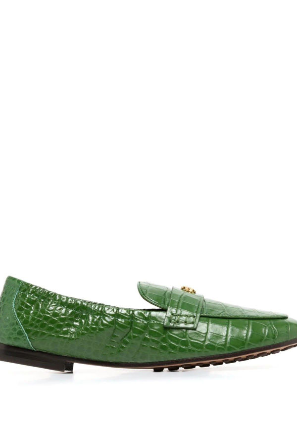 Tory Burch Ballet 20 mm präglade loafers - Grön