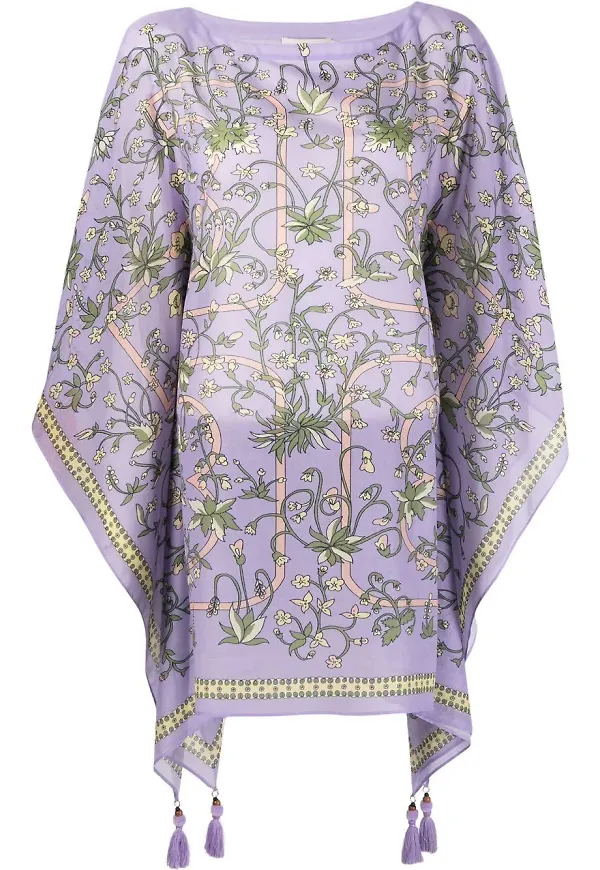 Tory Burch blommig kaftan - Lila