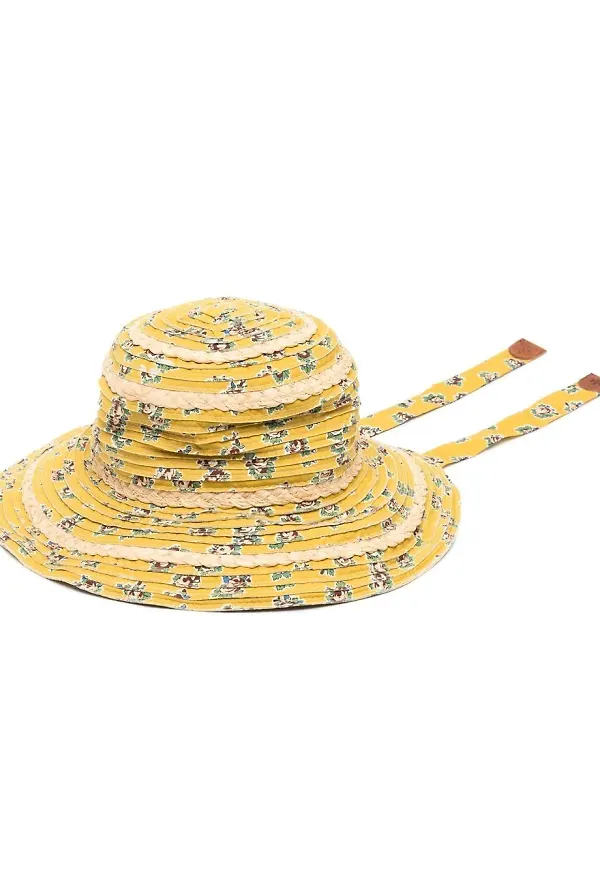Tory Burch blommig solhatt - Gul