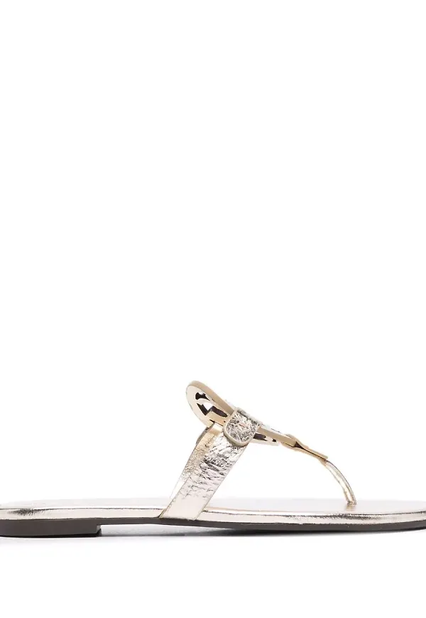 Tory Burch Ciabatte Miller sandaler med metallic effekt - Guldfärgad