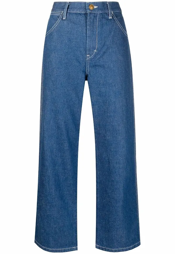 Tory Burch croppade jeans - Blå