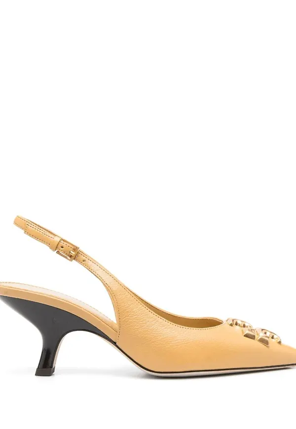 Tory Burch Eleanor läderpumps - Gul
