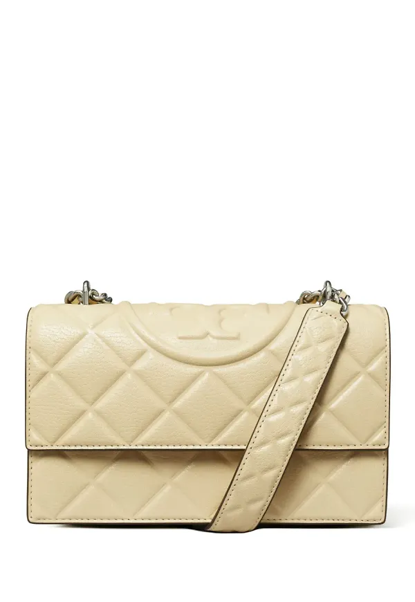 Tory Burch Fleming liten axelväska - Neutral