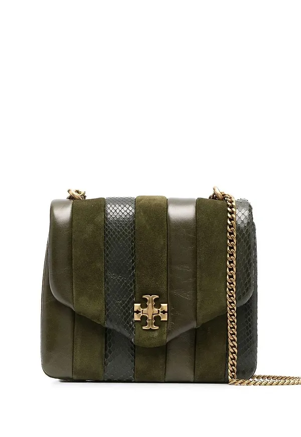 Tory Burch Kira quiltad axelväska - Grön