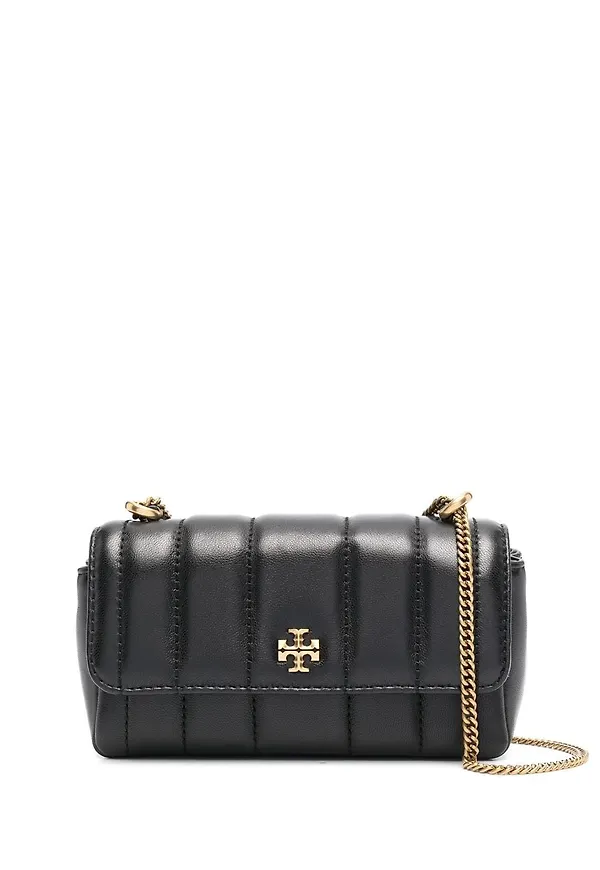 Tory Burch liten quiltad axelväska med kedja - Svart