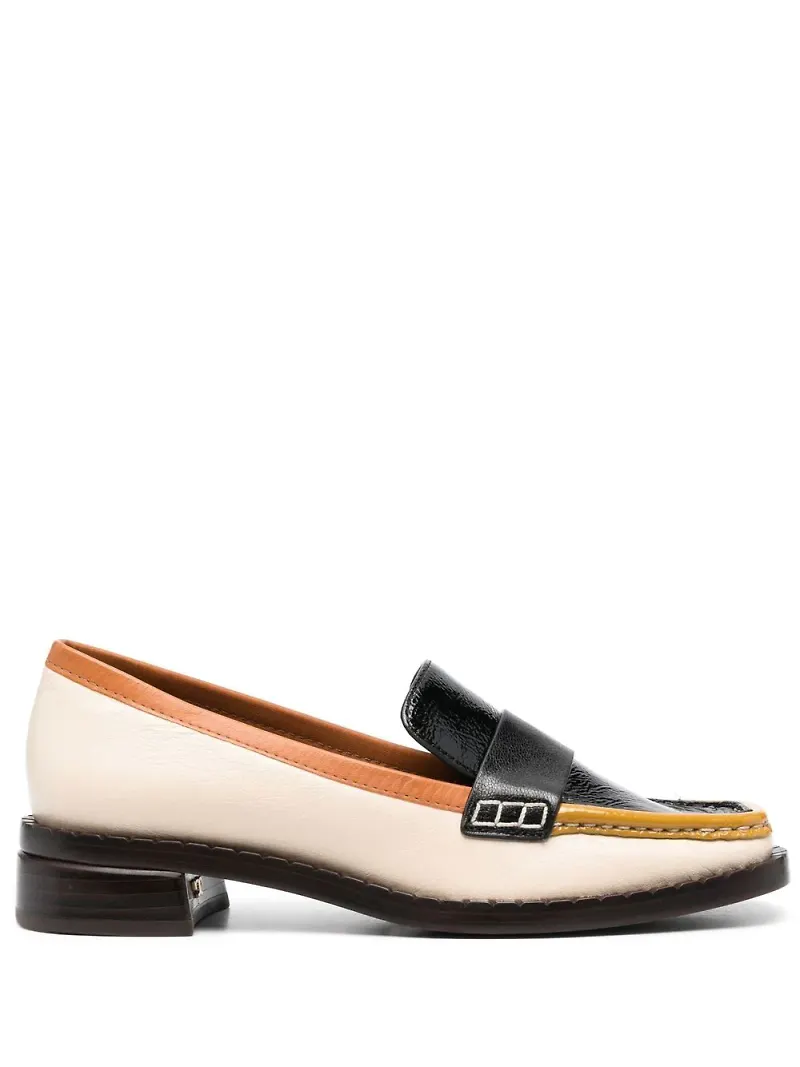 Tory Burch loafers med fyrkantig tå - Neutral