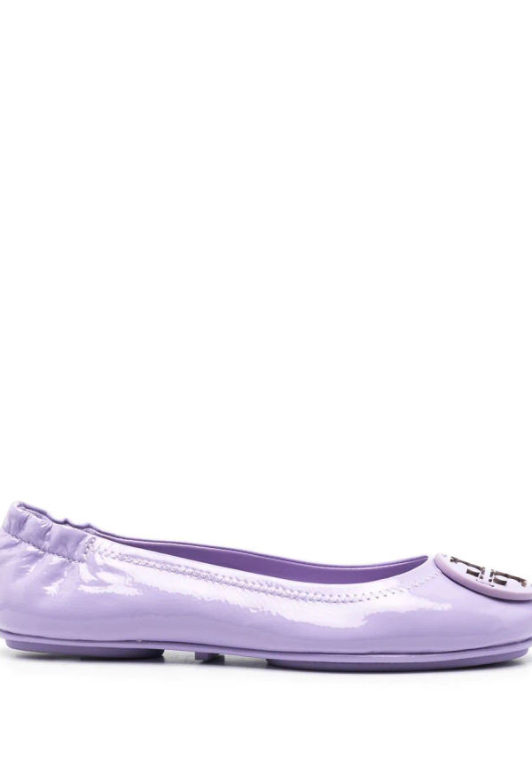 Tory Burch logo-plaque ballet flats - Lila