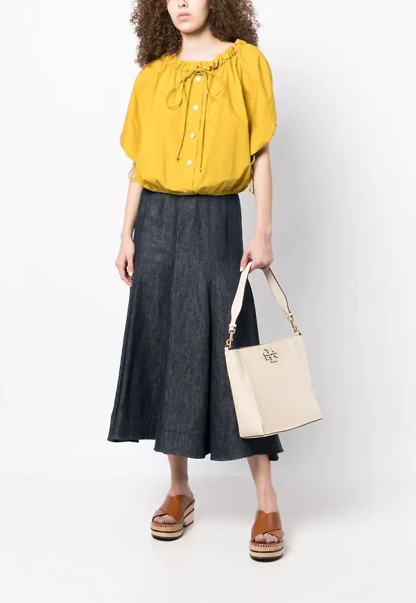 Tory Burch McGraw totebag i skinn - Neutral