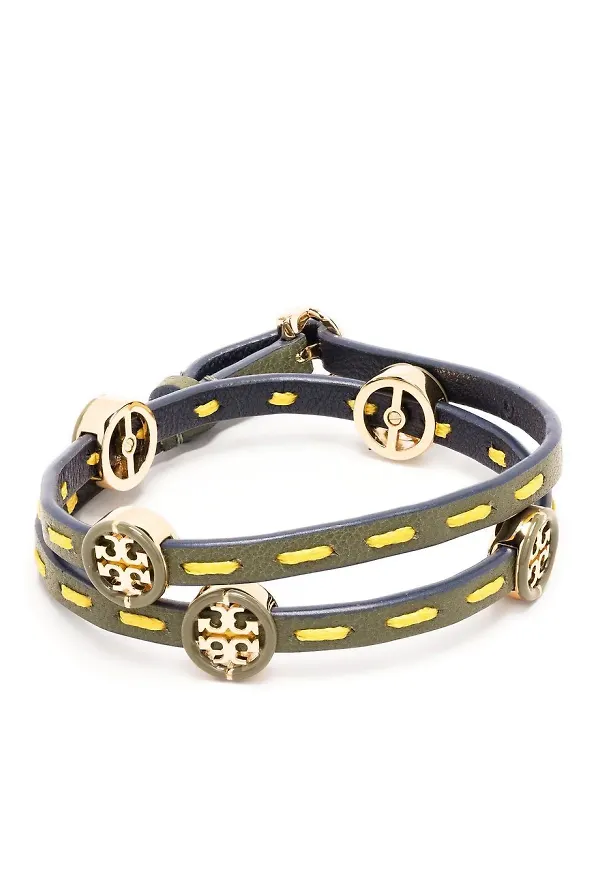 Tory Burch Miller läderarmband - Blå