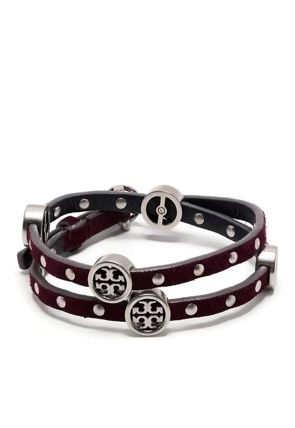 Tory Burch Miller läderarmband - Lila