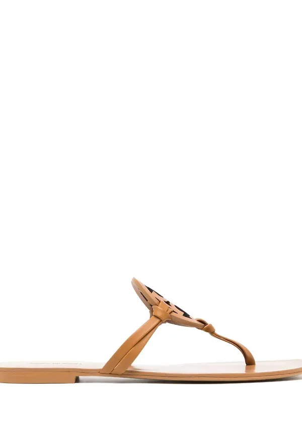 Tory Burch Miller lädersandaler - Brun