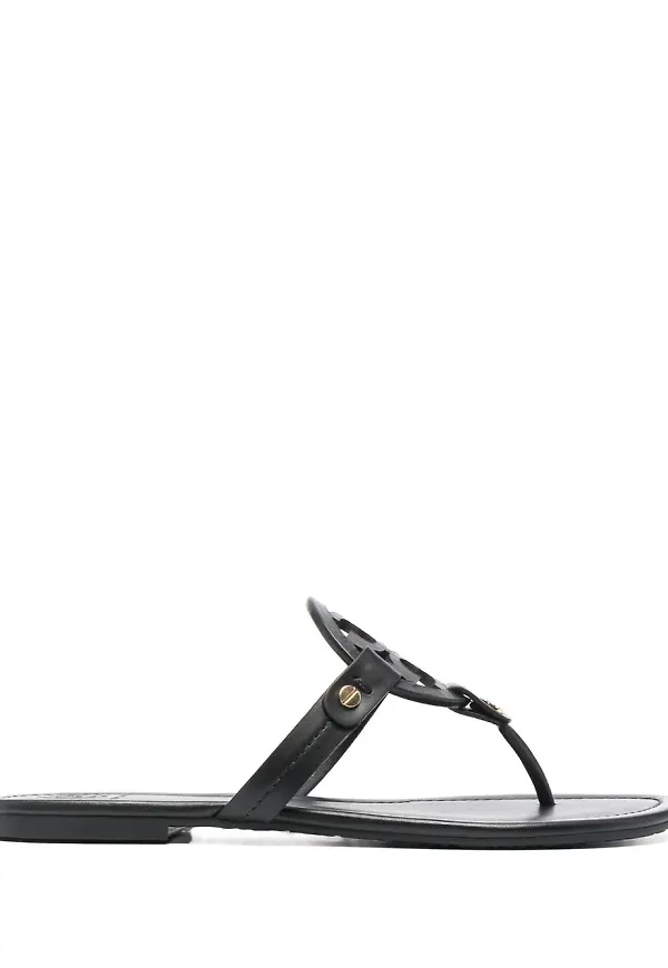 Tory Burch Miller lädersandaler - Svart