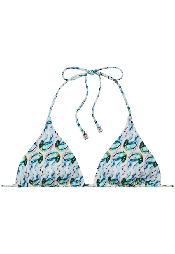 Tory Burch mönstrad bikiniöverdel - Blå