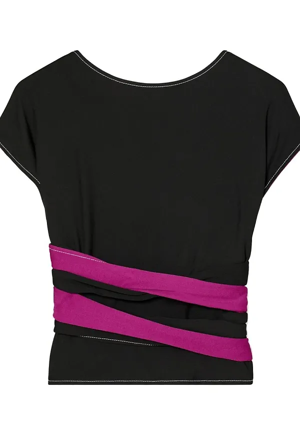 Tory Burch omlott-croptop - Svart