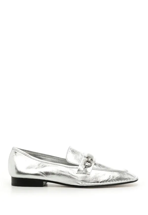 Tory Burch Perrine silverloafers - Silverfärgad