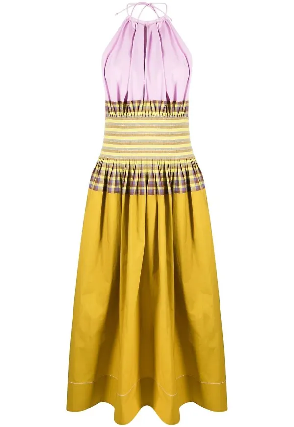 Tory Burch plisserad klänning - Grön
