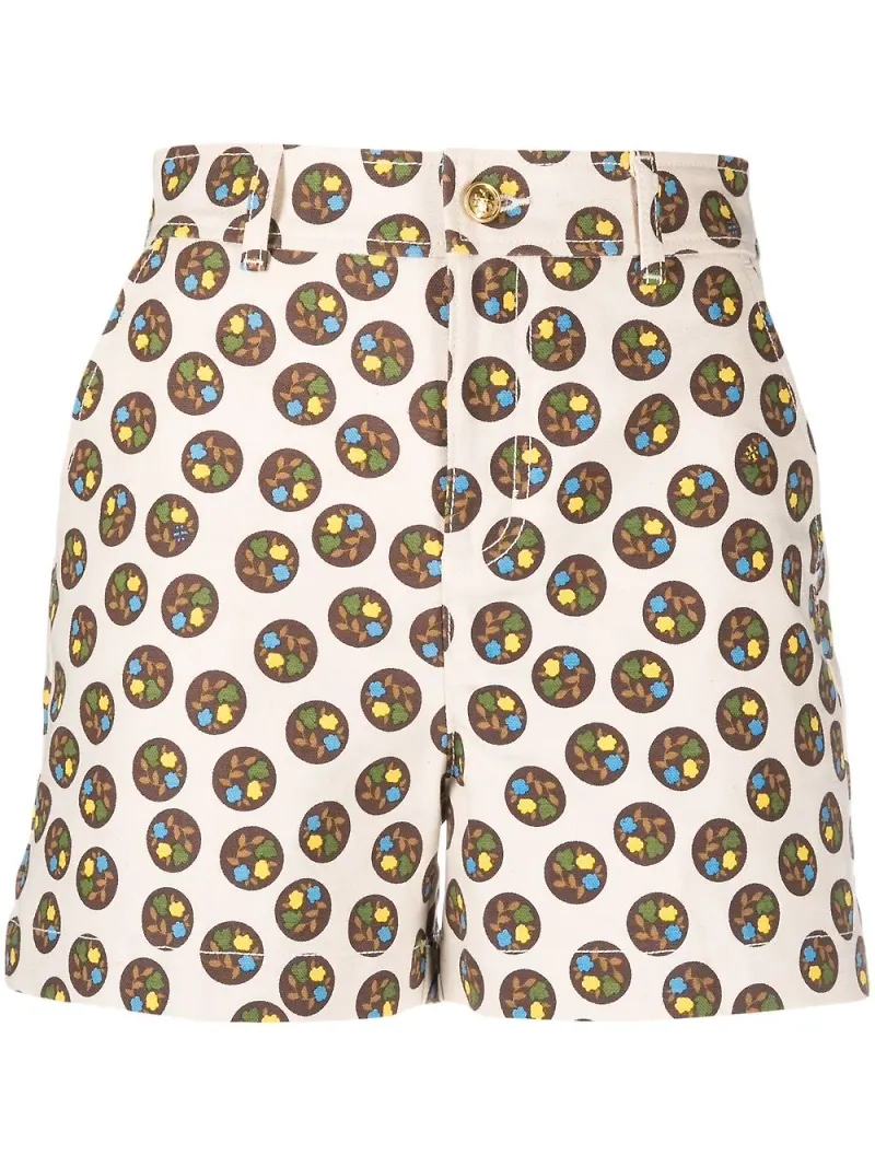Tory Burch prickiga shorts - Neutral