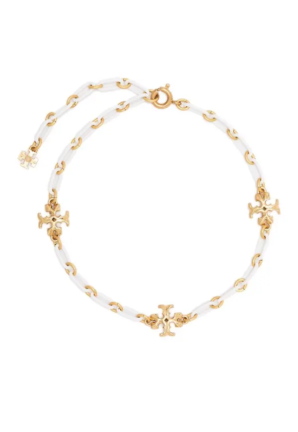 Tory Burch Roxanne kedjearmband - Vit