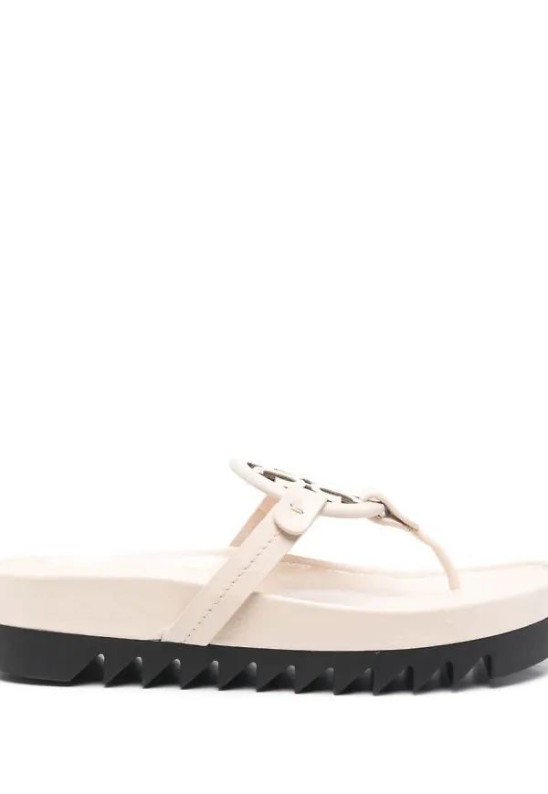 Tory Burch sandaler med logotyp - Neutral