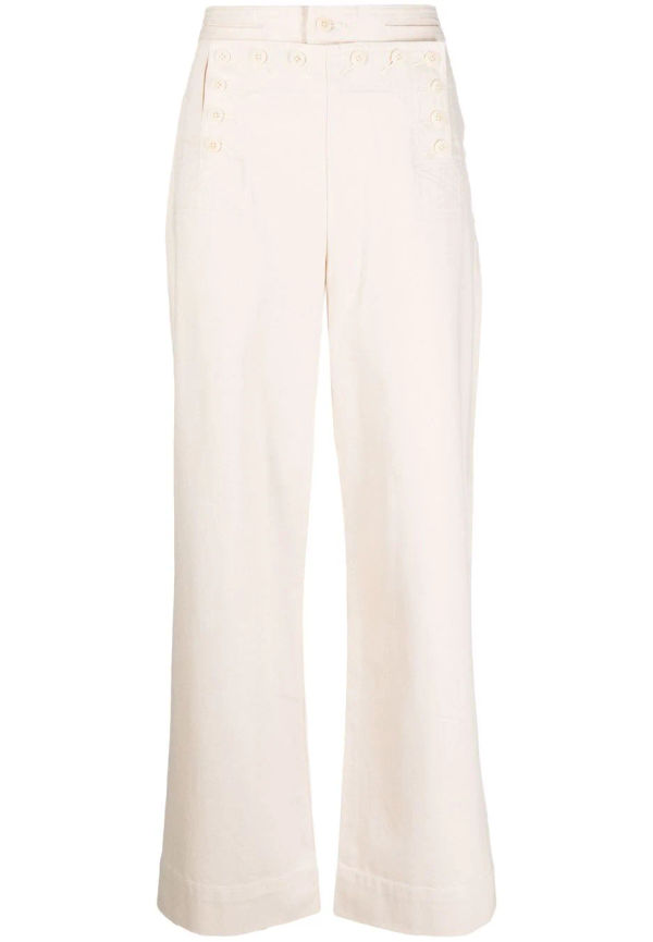 Tory Burch seglarbyxor med hög midja - Neutral
